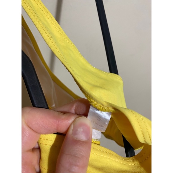 Yellow high waisted cheeky bikini bottom in Small - Picture 3 of 3